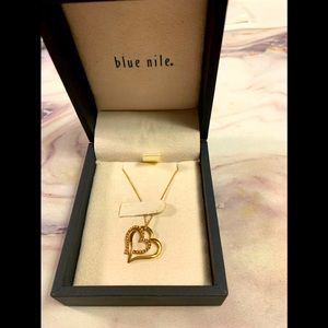 Blue Nile Twisted Hearts Pendant Necklace 14K Rose Gold